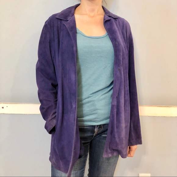 Loro Piana Suede Jacket, Purple.  Italian size 44 - Picture 2 of 16